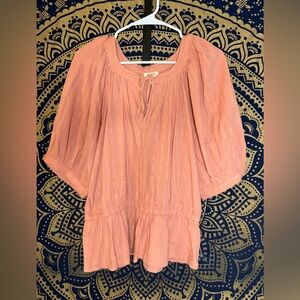 a.n.a Blush Peasant Blouse